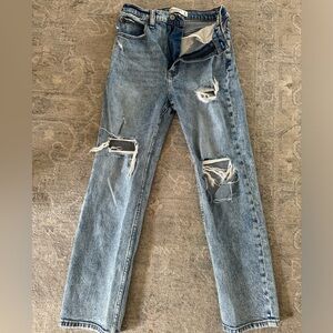 Abercrombie High Rise Ankle Straight Jeans Size 26